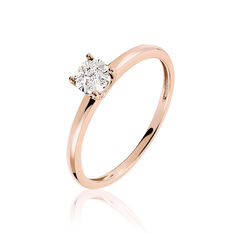 Bague Solitaire Dream Or Rose Diamant