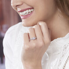 Bague Or Blanc Celia Multipierre Diamant - Bagues Fian&ccedil;ailles Femme | Marc Orian