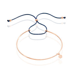 Bracelet Jonc Argent Rose Gina