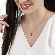 Collier Argent Et Ceramique