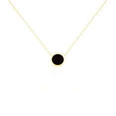 Collier Or Jaune Florica Cercle Onyx