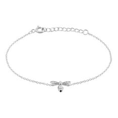 Bracelet Argent Rhodie Havania Abeille Oxyde