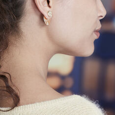 Bijoux D'Oreilles Plaque Or Kacia Froisse