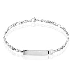 Bracelet Identite Bebe Or Blanc Andrea