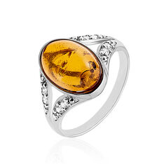Bague Argent Ambre