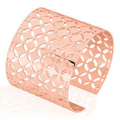 Bracelet Manchette Acier Rose Yelda Motifs Geometriques