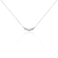 Collier Luna Or Blanc Et Diamants