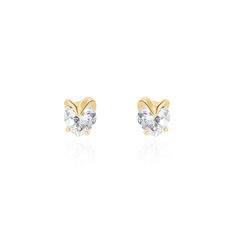 Boucles D'Oreilles Plaque Or Abelinia