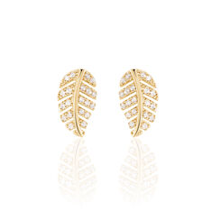 Boucles D'Oreilles Plaque Or Jawaher - Clous d'oreilles Femme | Marc Orian