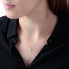 Pendentif Or Jaune Victoria Et Diamant - Parure de mariage Femme | Marc Orian