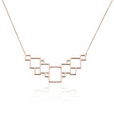 Collier Acier Rose Motifs Geometriques - Colliers Femme | Marc Orian