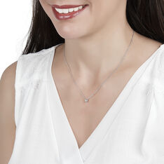 Collier Or Blanc Victoria Et Diamant - Colliers Femme | Marc Orian
