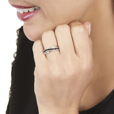 Bague  Or Blanc Et Diamants