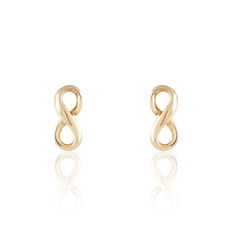 Boucles D'Oreilles Plaque Or Puce Infini