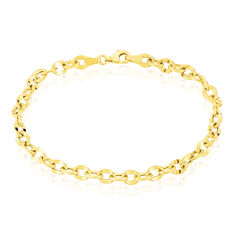Bracelet Maille Ovale Or Jaune