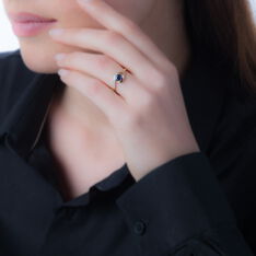 Bague Or Et Saphir