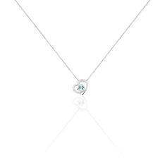 Collier Eliana Or Blanc Topaze Diamants - Colliers Femme | Marc Orian