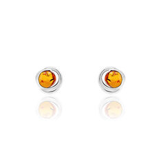 Boucles D'Oreilles Argent Ambre