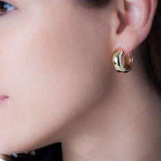 Creoles Or Jaune 8mm Diam 15mm