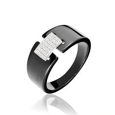 Bague  Argent  Et Ceramique