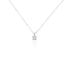 Collier Or Blanc Grace Et Diamant - Colliers Femme | Marc Orian