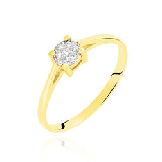 Bague Or Jaune Et Diamants 0.035ct - Bagues Fian&ccedil;ailles Femme | Marc Orian