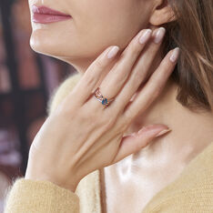 Bague London Blue Or Rose Topaze - Bagues Femme | Marc Orian