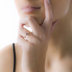 Bague Or Rose Lily Amethyste