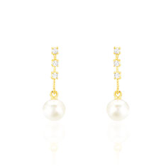 Boucles D'Oreilles Or Perle De Culture