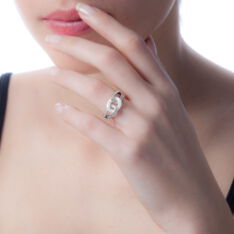 Bague Argent Et Ceramique