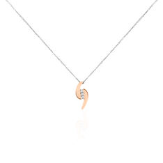 Collier Anelie Or Rose Barrette Diamant