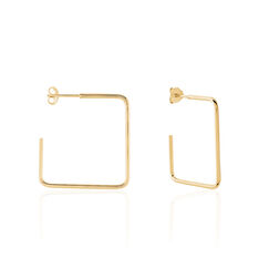 Boucles D'Oreilles Plaque Or Creole