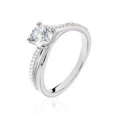 Bague Argent Solitaire Oxyde