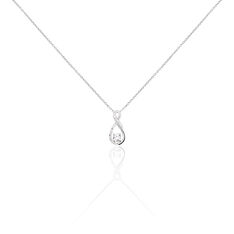 Collier Argent Rhodie Anna Goutte Oxyde