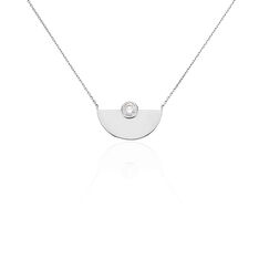 Collier Argent Rhodie Kaliana Cercle Oxyde
