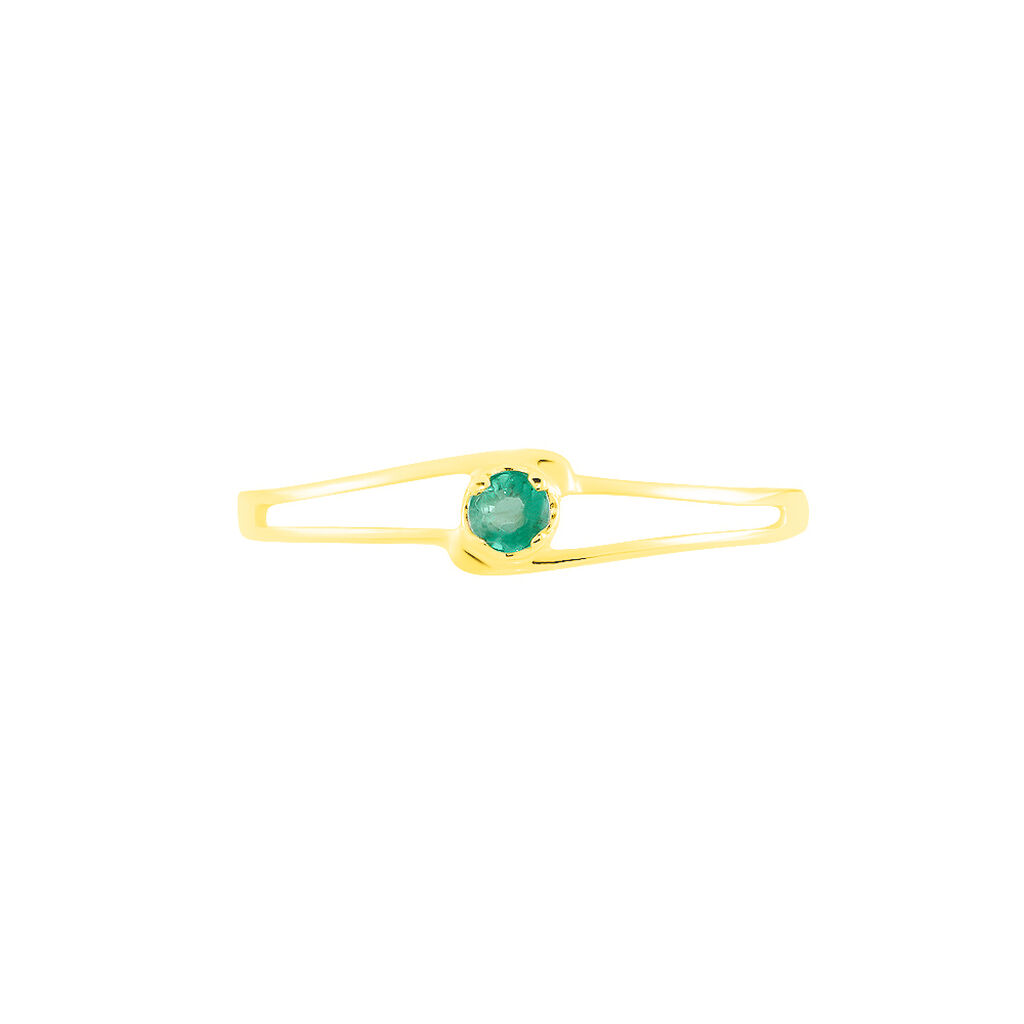 Bague Or Jaune Rond Vague Emeraude B3dfjev423h Marc Orian