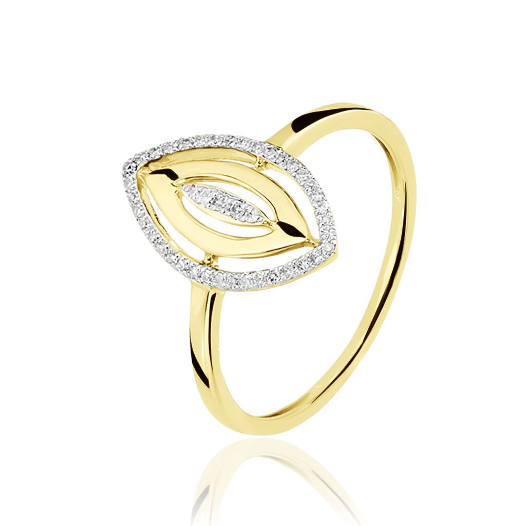 Bague Or Jaune Viviana Amandes Diamants B3dfjdw18on Marc Orian