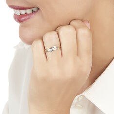 Bague  Or Bicolore Et Diamants
