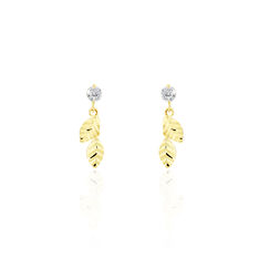 Boucles D'Oreilles Or Jaune Pendantes