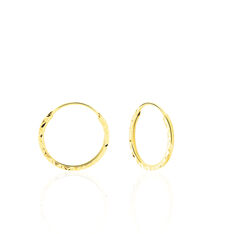 Creoles Or Jaune Ciselee