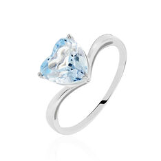 Bague Or Blanc Aaliyah C?Ur Topaze