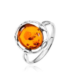 Bague Argent Ambre