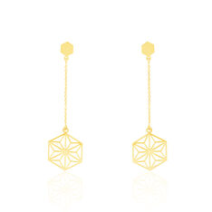 Boucles D'Oreilles Abby Or Jaune