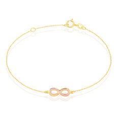 Bracelet Or Jaune Love Cordon Fushia