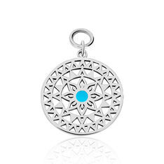 Pampille Argent Rhodie