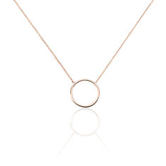 Collier Lore Plaque Or Rose Cercle