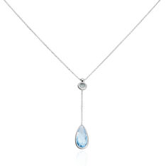 Collier Or Blanc Topaze - Colliers Femme | Marc Orian