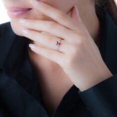 Bague Or Blanc Maura Rubis