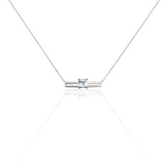 Collier Agnes Or Blanc Topaze - Colliers Femme | Marc Orian