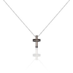 Collier Acier Croix Oxyde De Zirconium - Sautoirs Homme | Marc Orian